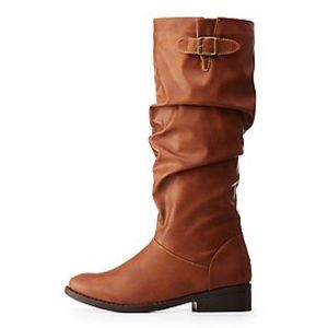 Cognac brown riding boots